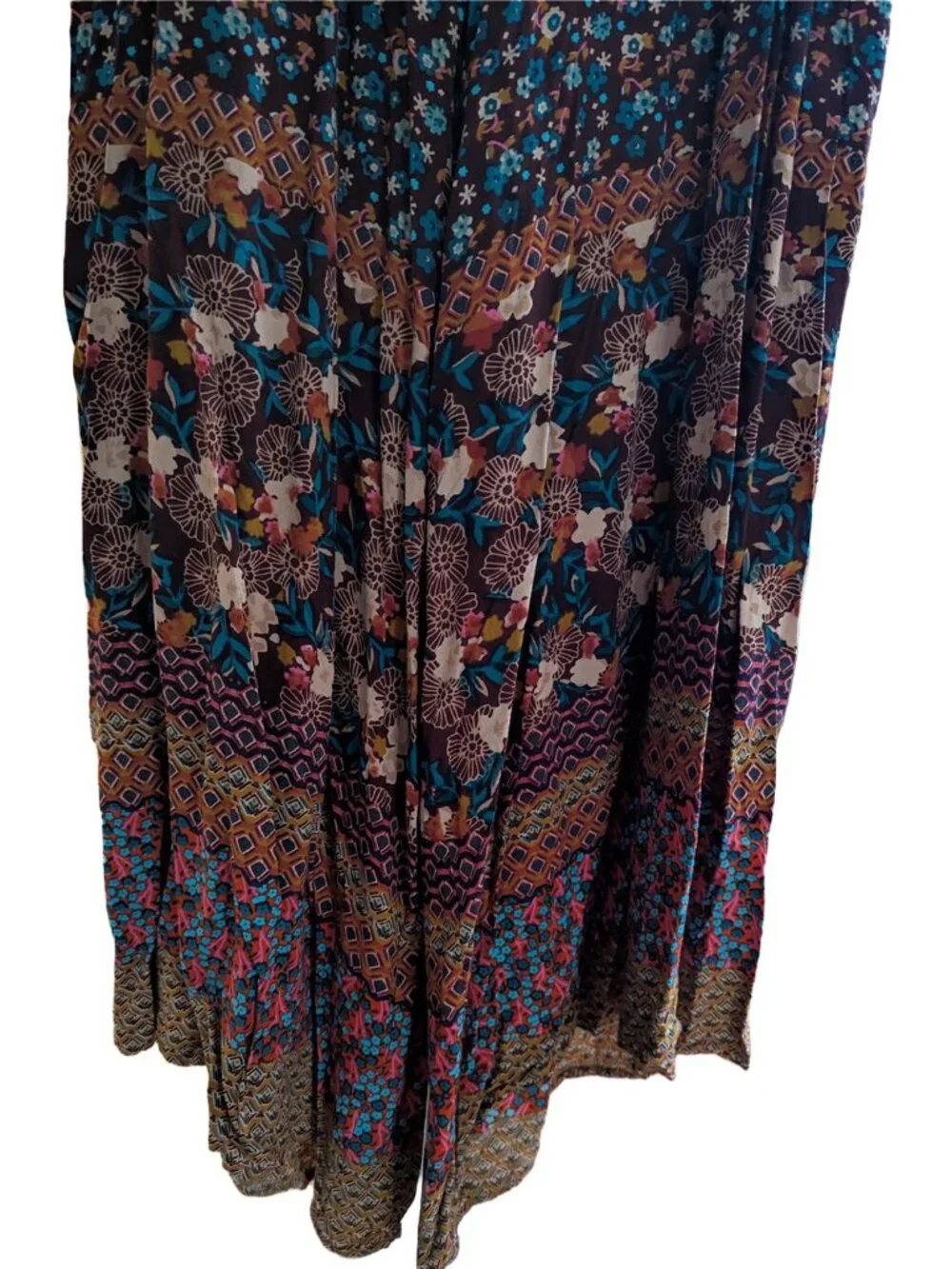 Natural Life Boho Floral Wide Leg Jumpsuit